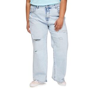 No Boundaries Light Blue Flare & Wide Leg Jeans